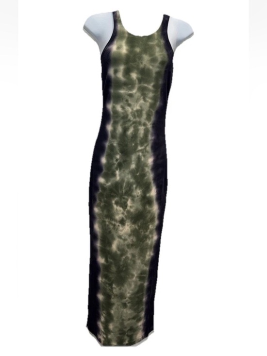 Young Fabulous & Broke Dresses & Skirts - Young fabulous & broke, Sleeveless Tie-Dye Maxi Dress in Olive Green and Blue